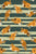 Autumn Floral Clusters in Mustard Yellow, Dark Green and Sage Green Image