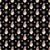Happy Holidays Penguins and Snowflakes on Black Image