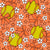 Softball Daisy Floral with Bows and Stars in Orange Image