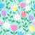 Watercolor Spring Floral Easter Tulips and Daisies Image