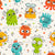 Spooky Cute Halloween Monsters Family Fun Colorful Rainbow and Beige Image