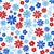 Patriotic Party Time Flowers in Red White and Blue Image