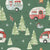 Happy Camper Christmas Trailers - Green Image