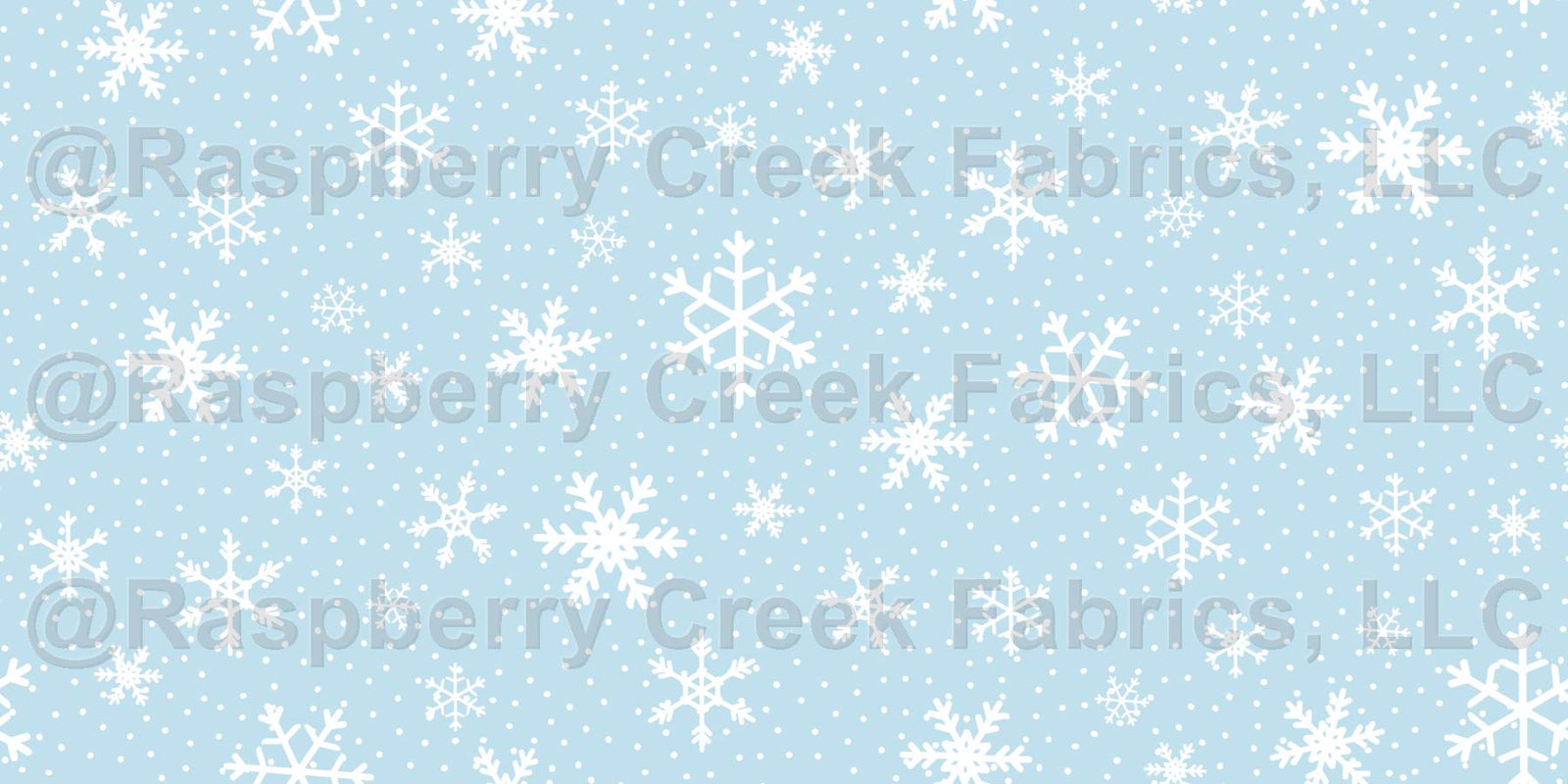 Snowflake Scatter on Baby Blue