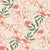 Line art orange wild poppies and leaves on a light beige background. Image