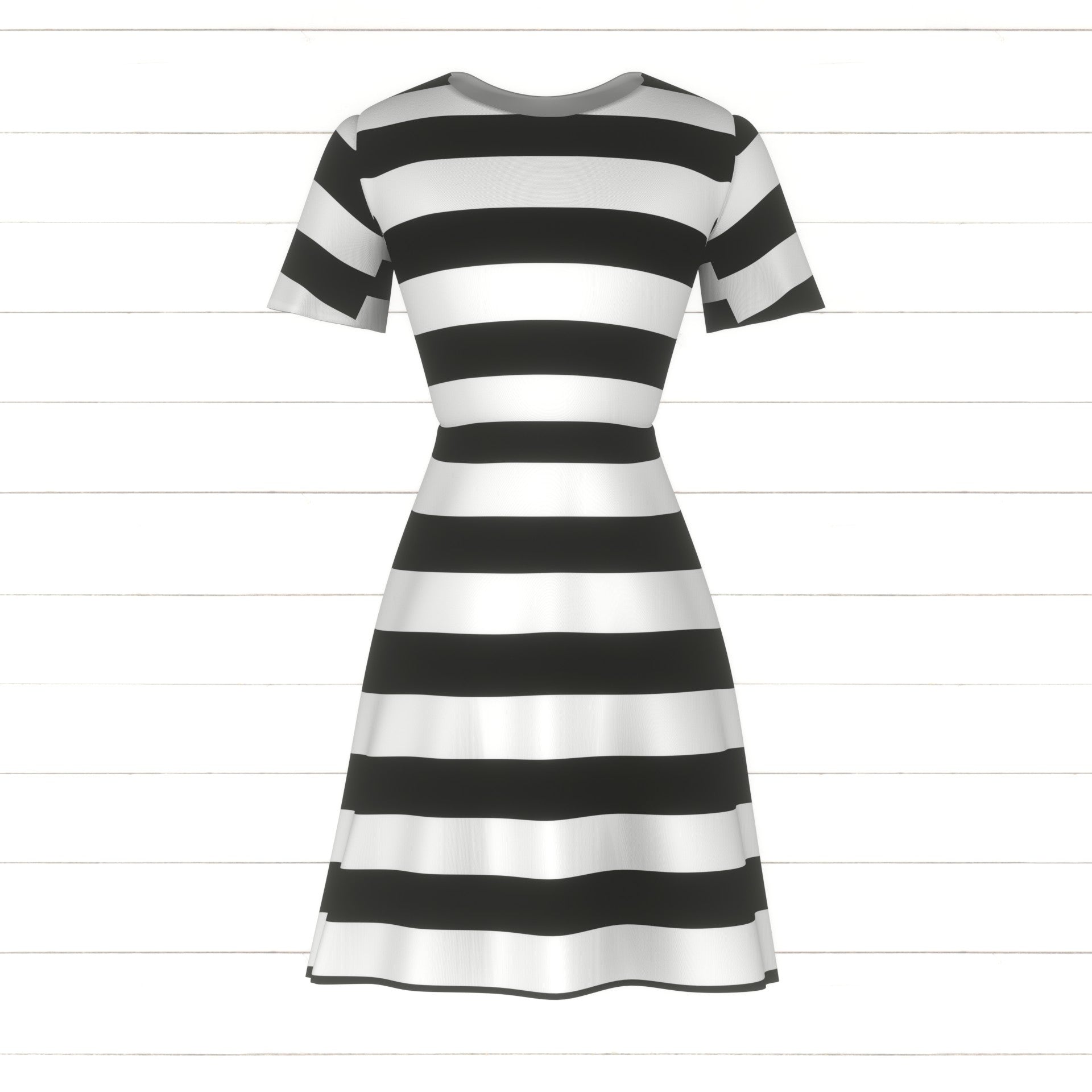 Black and White horizontal stripes Fabric, Raspberry Creek Fabrics