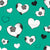 Watercolor Soccer Hearts Green Image