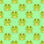 Cute Cartoon Frogs on Pale Green Image