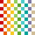 Rainbow Checkerboard on White Image