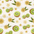 Painterly kiwi pieces and yellow wildflowers - light beige Image