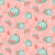 Pastel watermelons on a soft red background Image