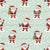 Vintage Santa and snowy polka dots on minty blue Image