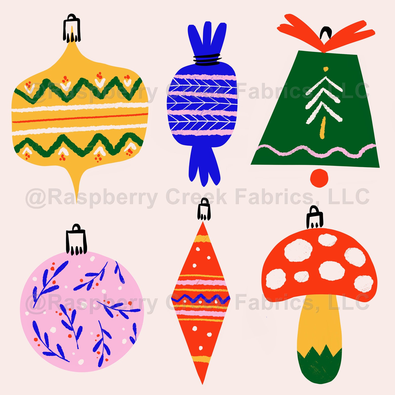 Colorful Christmas ornaments