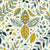 Maximalist Scandinavian Floral Pattern Teal Yellow Image