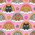 Grumpy Cats in Rainbow Clouds in Pink Image