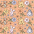 Classic Winnie the Pooh Piglet Tigger Eeyore Floral Peach Image