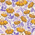 Maximalism 70s Retro Flowers burnt brown and lilac Image