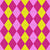 Argyle Pattern, Pink Yellow Baby Pink, Orange Stitching Image
