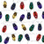 Jeweled Beetles on White Image