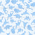 Cute Sky Blue Dinosaurs Scattered on Pale Pastel Blue, Dinosaurs by By Ramona Image