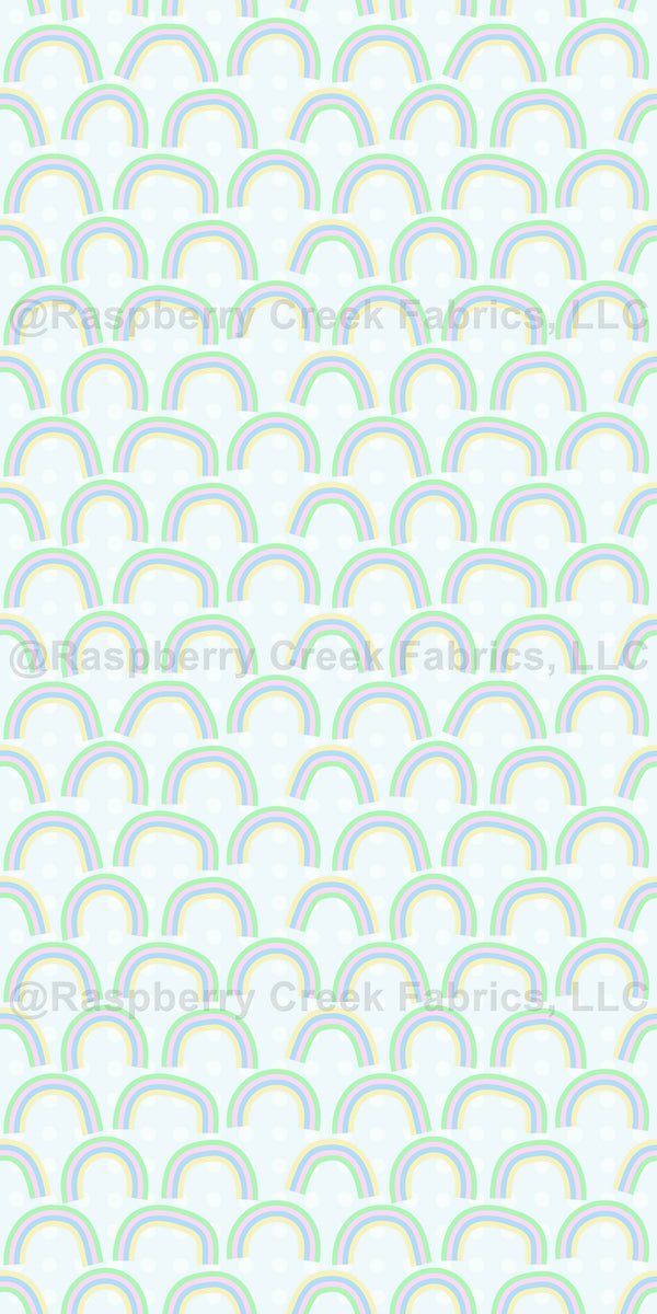 Pastel Rainbow Blue - Raspberry Creek Fabrics