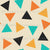 Happy Haunting - Colorful Triangles On Cream Image