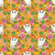 Girly Ghost Tropical Floral Pumpkin Patch in Orange Image