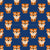 Cute Cartoon Baby Tiger on Navy Blue Image