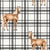 Farm Meadow Horses on Rustic Farmhouse Plaid Image
