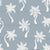 Whimsical Scattered Boho Palm Trees Silhouettes on Denim Blue Image