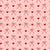 Coquette Bows and Hearts Red Line Art on Pink Image