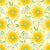 Bright yellow floral boho pattern for summer Image