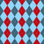 Argyle Pattern, Baby Blue Red Blue, White Stitching Image