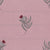 Pink Thistle Botanical Tossed Floral Light Mauve Linen Texture Image