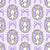Spring Easter Bunny Frames and Bows in Lavender Image