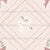 Dainty Cottage Floral Block Print Diamond in Muted Rose Pale Pink Image