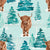 Forest and Frost Highland Cow Winter Image