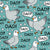 Dad? Dad! Funny Birds on Turquoise Image