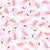 Pink Watercolor Swans on Wisp Pink – Hand-Painted Modern Animal Pattern Image