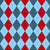 Argyle Pattern, Baby Blue Red Blue, Black Stitching Image