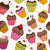 Cupcake Pattern, Muffin Pattern, Chocolate, Hearts Image