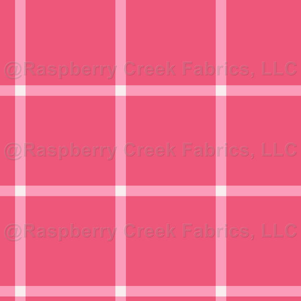 Hot pink windowpane - big square checkered pattern - Raspberry Creek ...