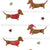 Dachshund through the snow (on white - part of the festive friends collection) Image