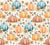 Candy Corn Harvest Pumpkin Floral White Image