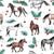 Christmas Holly Horses Image