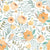 Hand Painted Boho Watercolor Floral in Peach, Mint, and Sage Wallpaper Image