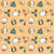 Christmas Gingerbread Cookies Toss on Warm Golden Yellow Image