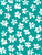 Little Flowers Dark Seafoam Blue Green and White Image