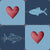 I Otter Love You - Navy Blue Hearts & Fish Checkered Image