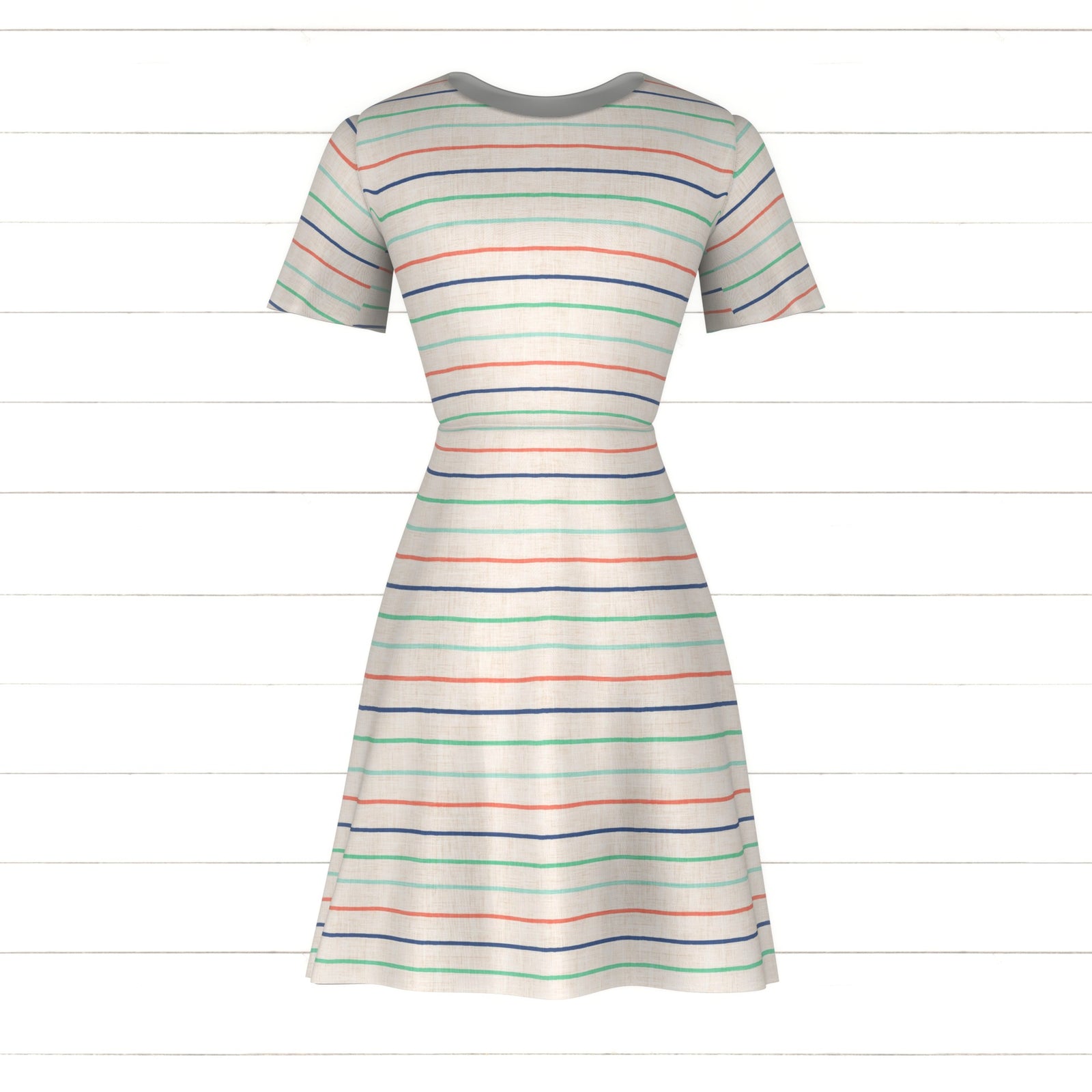 Skate Park Remix Multi Stripe in Blue Green Orange
